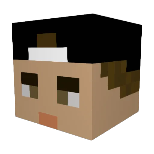 ThresherCK Minecraft avatar head, 3D render