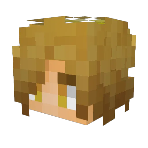 Thrice Minecraft avatar head, 3D render