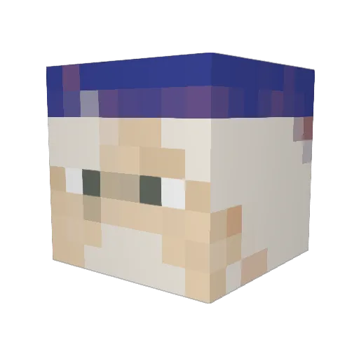 Thrifte Minecraft avatar head, 3D render