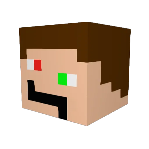 ThriftyRicepie Minecraft avatar head, 3D render