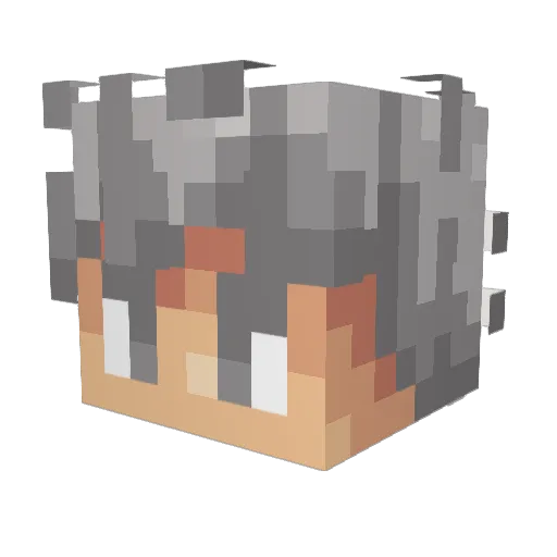 Thrilium Minecraft avatar head, 3D render