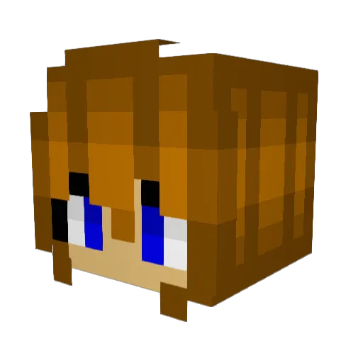 ThrillRay Minecraft avatar head, 3D render