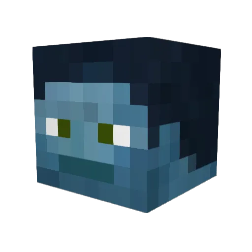 Thrillatron Minecraft avatar head, 3D render
