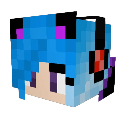 Thrillgage Minecraft avatar head, 3D render