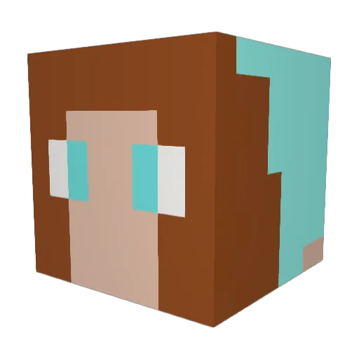 Thrillkill1987 Minecraft avatar head, 3D render