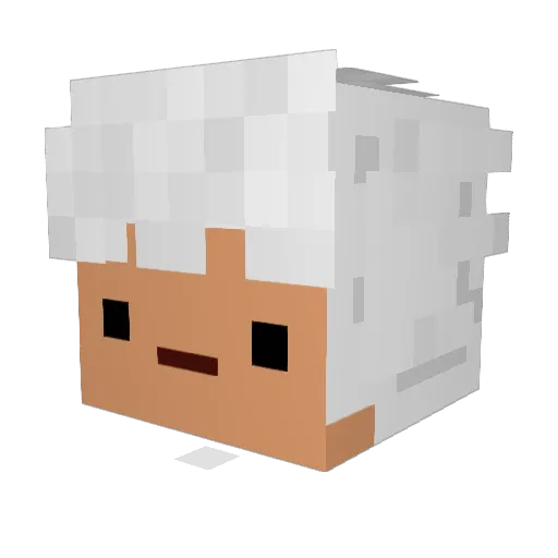Thrinty Minecraft avatar head, 3D render