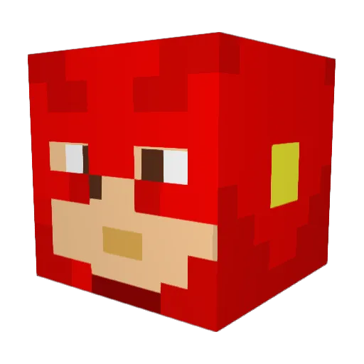 Thrk Minecraft avatar head, 3D render