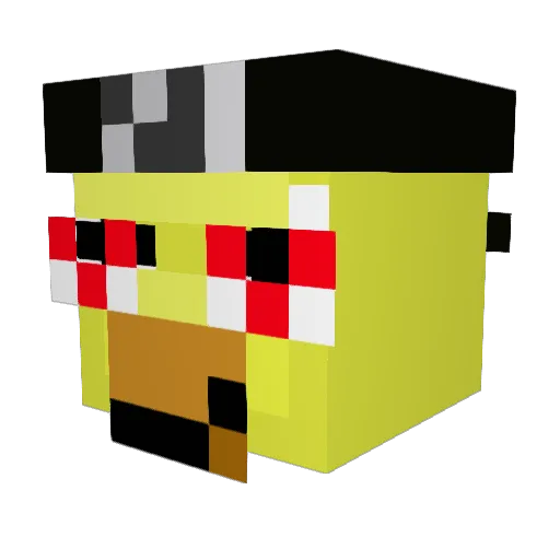 ThroatC1ogger Minecraft avatar head, 3D render