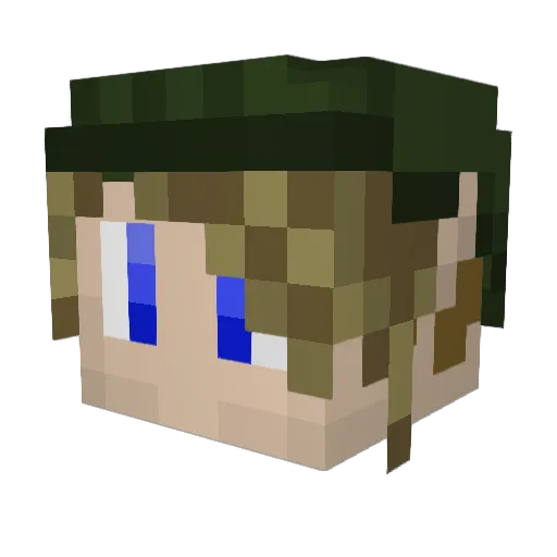 Throatgoat9 Minecraft avatar head, 3D render