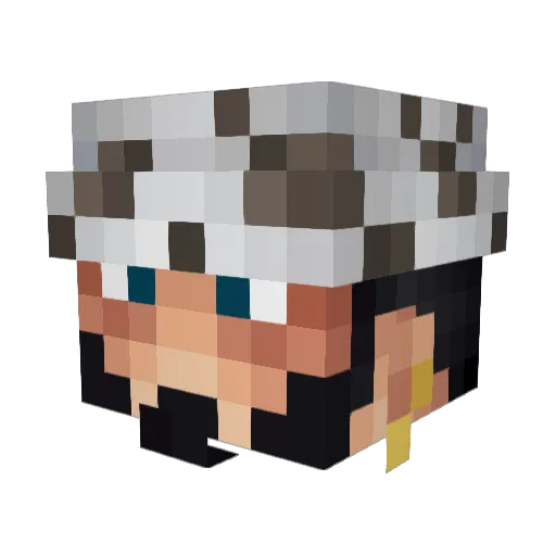 Throb_ Minecraft avatar head, 3D render