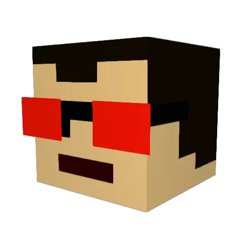 Throbbing_Sweaty Minecraft avatar head, 3D render