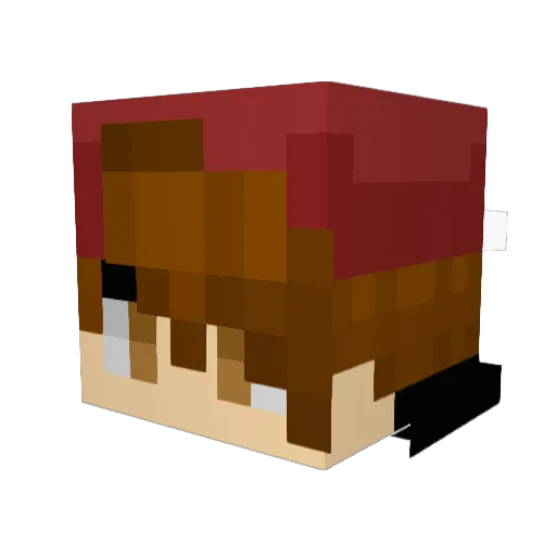 Throddl Minecraft avatar head, 3D render
