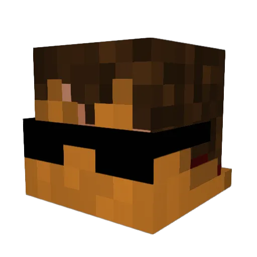 Throneas Minecraft avatar head, 3D render