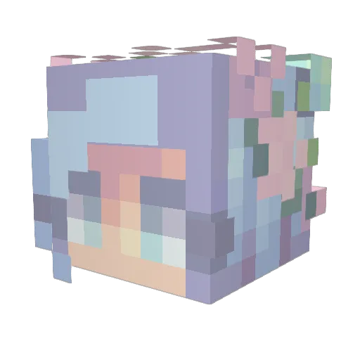 Throttle521 Minecraft avatar head, 3D render