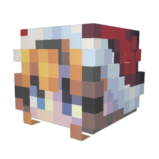 Throvne Minecraft avatar head, 3D render