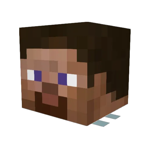 Throw Minecraft avatar head, 3D render