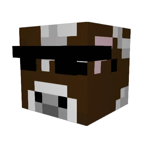 ThrownOffACliff Minecraft avatar head, 3D render
