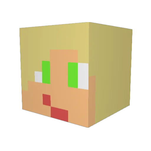 Throwtex Minecraft avatar head, 3D render