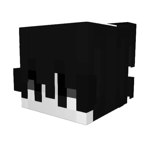 ThrueDamege Minecraft avatar head, 3D render