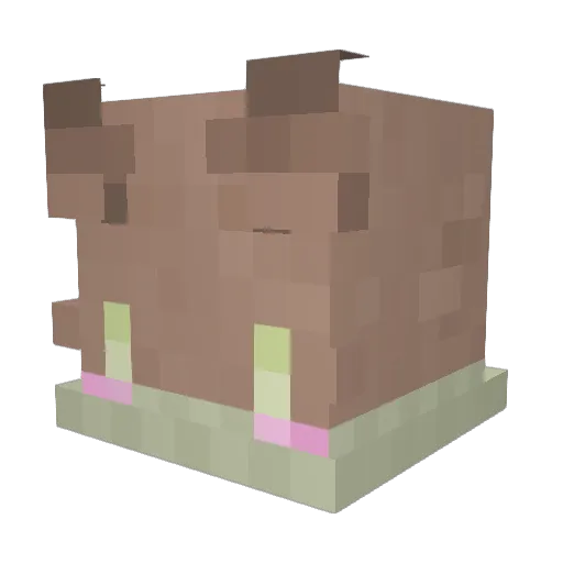 Thrushpelts Minecraft avatar head, 3D render