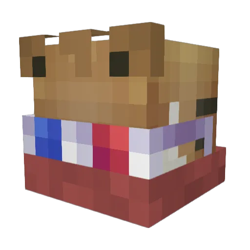 ThrustRS Minecraft avatar head, 3D render