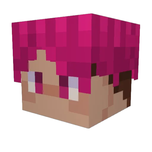 Thrymybest Minecraft avatar head, 3D render
