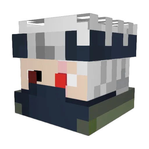 Thsdts Minecraft avatar head, 3D render