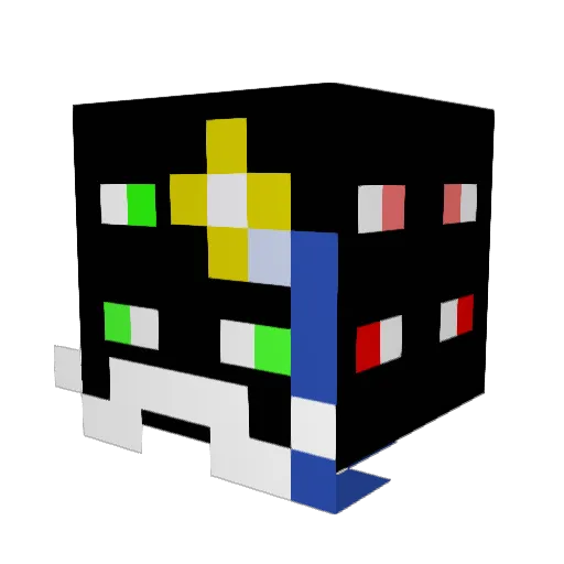 Thshine Minecraft avatar head, 3D render