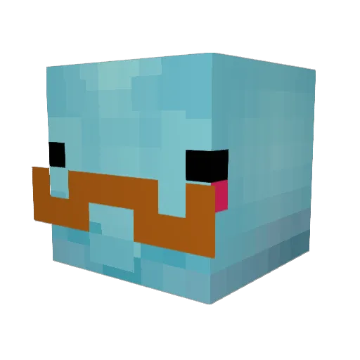 ThuMango Minecraft avatar head, 3D render