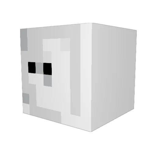 Thuf Minecraft avatar head, 3D render
