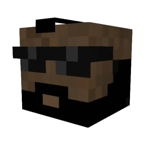 ThugLifeDoe Minecraft avatar head, 3D render