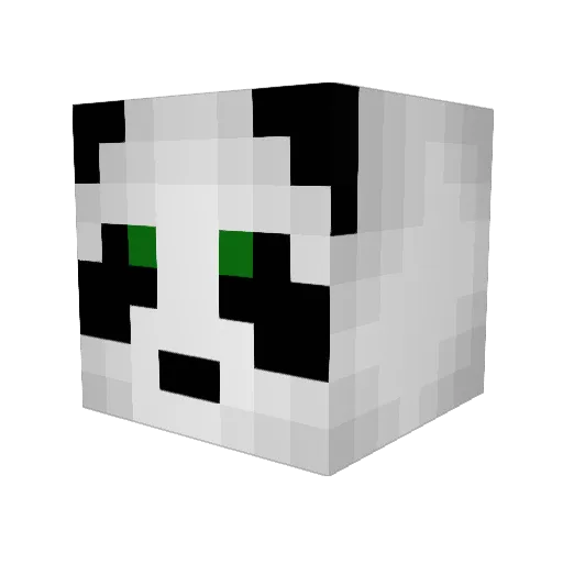 ThugNastyPanda Minecraft avatar head, 3D render