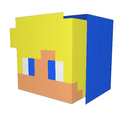Thug_Life01 Minecraft avatar head, 3D render