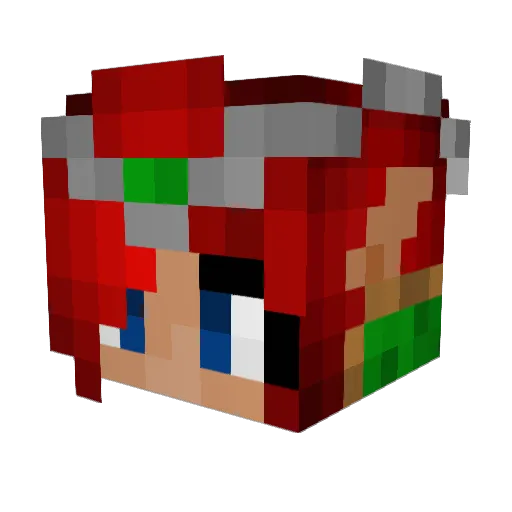 Thugprincess Minecraft avatar head, 3D render