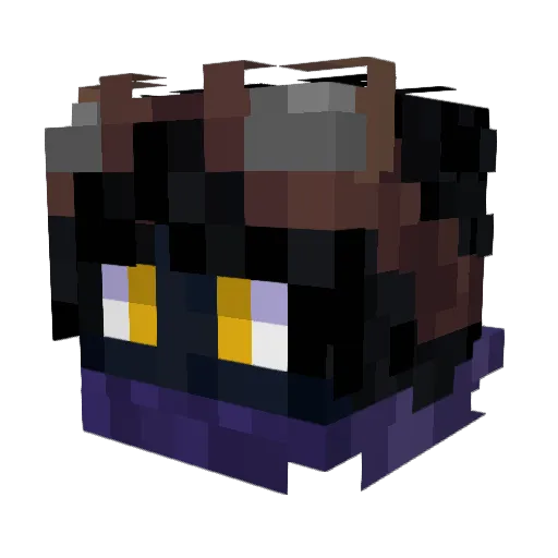 Thugui Minecraft avatar head, 3D render
