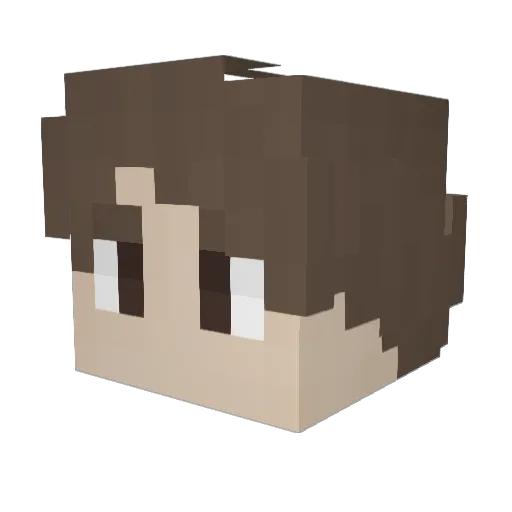 Thulasy Minecraft avatar head, 3D render