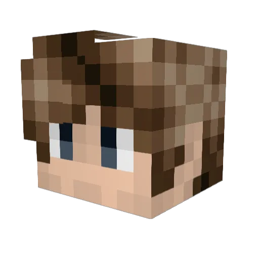Thulboa Minecraft avatar head, 3D render