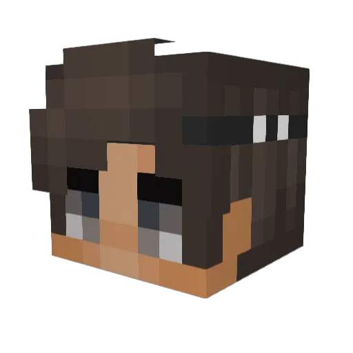 Thumaz Minecraft avatar head, 3D render