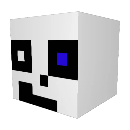 ThumbBum Minecraft avatar head, 3D render
