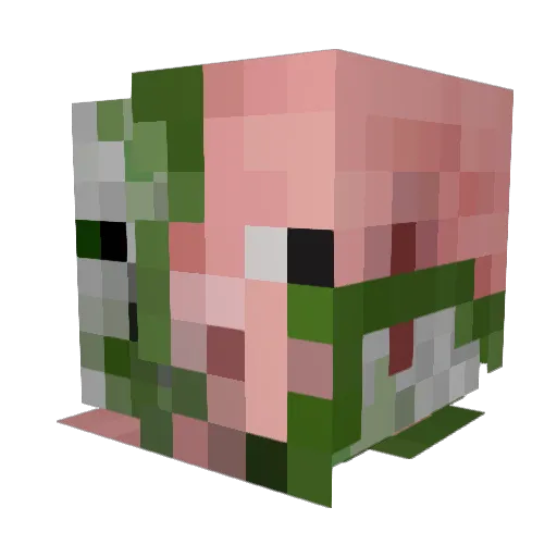 Thumbnickin Minecraft avatar head, 3D render