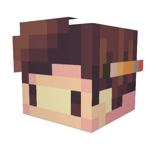 Thummper Minecraft avatar head, 3D render
