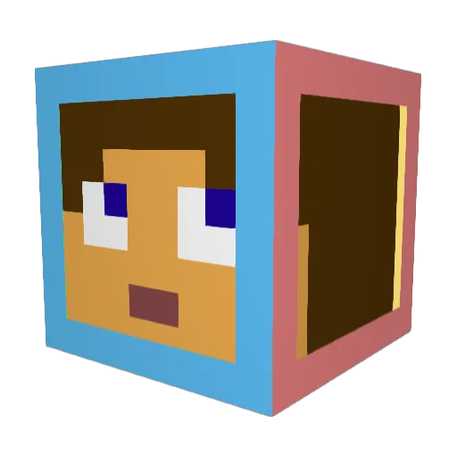 Thumos11 Minecraft avatar head, 3D render