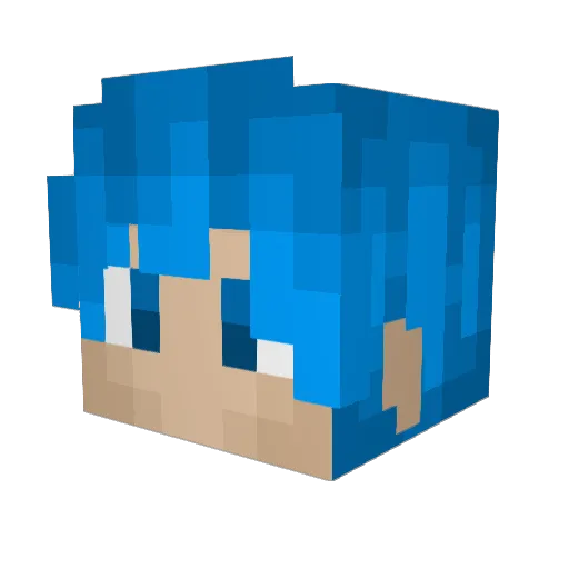 Thunbit Minecraft avatar head, 3D render