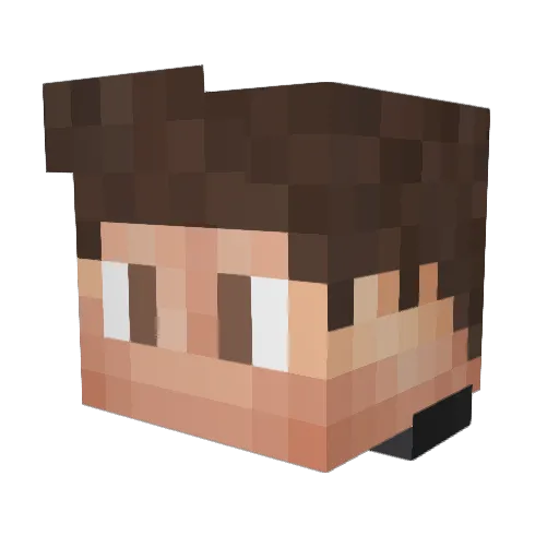 Thund4r Minecraft avatar head, 3D render