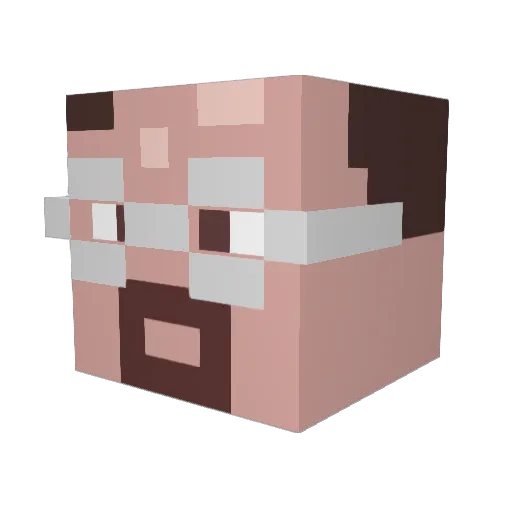 ThundaAlchemist Minecraft avatar head, 3D render
