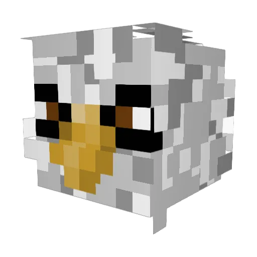 ThundaBurd Minecraft avatar head, 3D render