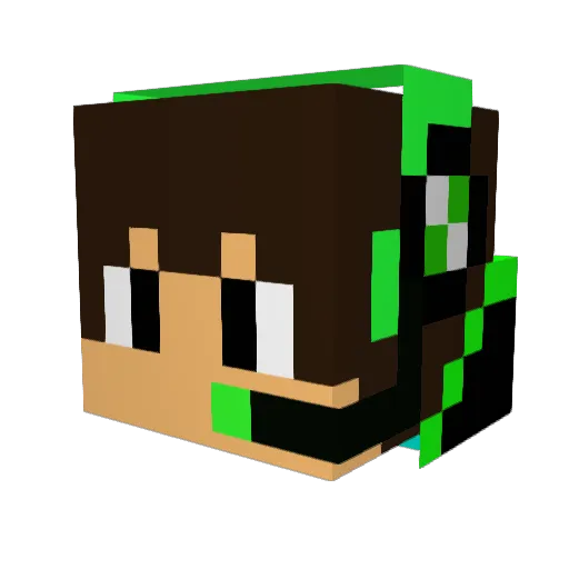 Thunder09 Minecraft avatar head, 3D render