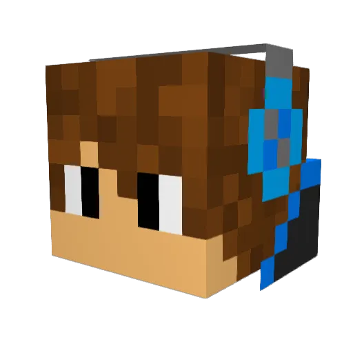 Thunder1118 Minecraft avatar head, 3D render