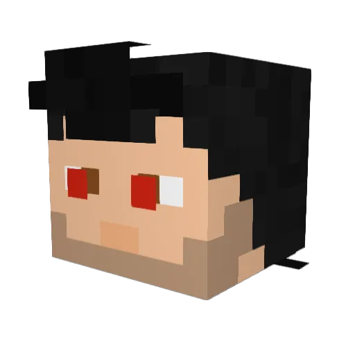 Thunder1122 Minecraft avatar head, 3D render