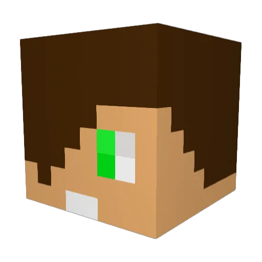 Thunder3VE Minecraft avatar head, 3D render
